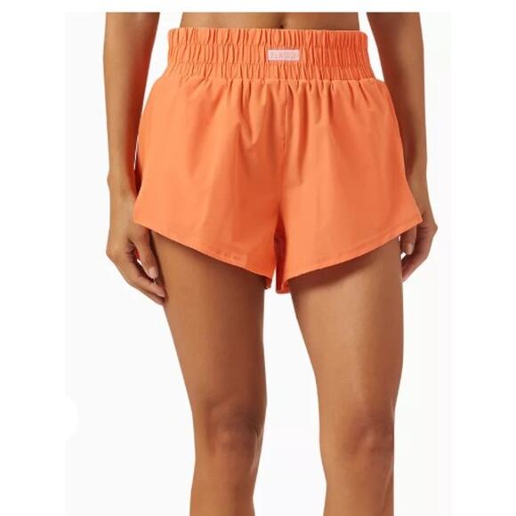 NWT PE Nation Shorts Women Small Melon Orange Oakmount Cardio Running Workout - Picture 2 of 9